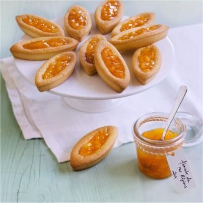 Barquettes à la confiture d'Abricots de nos Régions et au gingembre