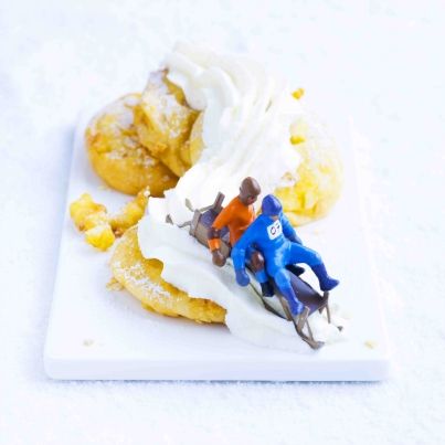 Beignets aux pommes caramélisées