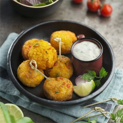 Boulettes de crevettes et patate douce
