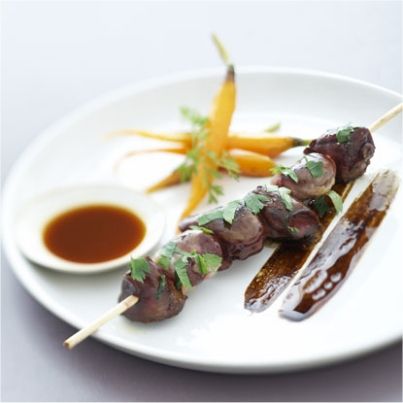 Brochette de foies et de rognons de lapin