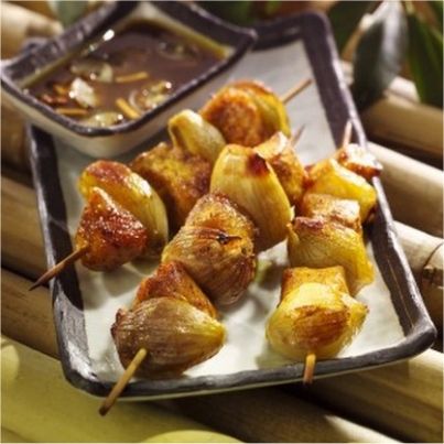 Brochettes de poulet indonésiennes aux Echalotes Traditionnelles
