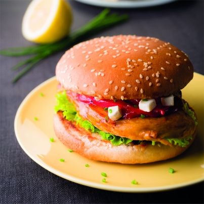 Burger au Poulet mariné au Citron