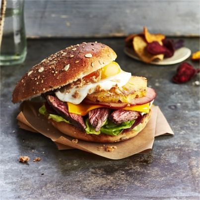 Burgers de hampe de boeuf à l'australienne