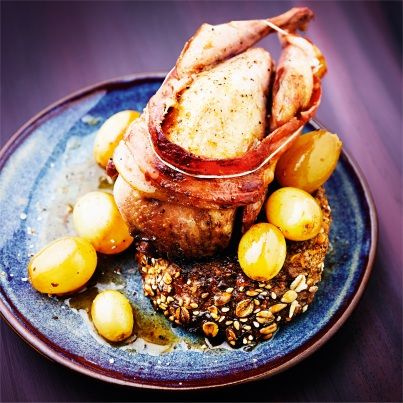 Cailles farcies aux raisins