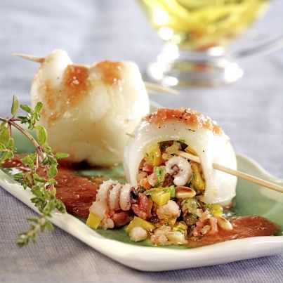 Calmars farcis comme en Algarve