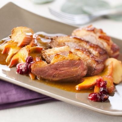 Canard, sauce à la rhubarbe et au gingembre