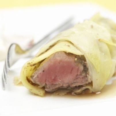 Cannellonis de pommes de terre et filet de bœuf