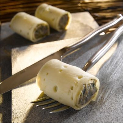 Cannellonis à la Tomme de Savoie au caviar d'aubergines