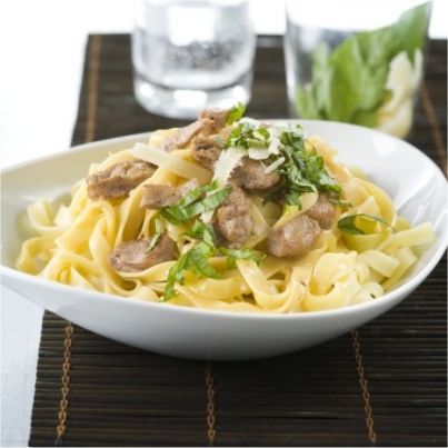 Carbonara d'agneau au parmesan