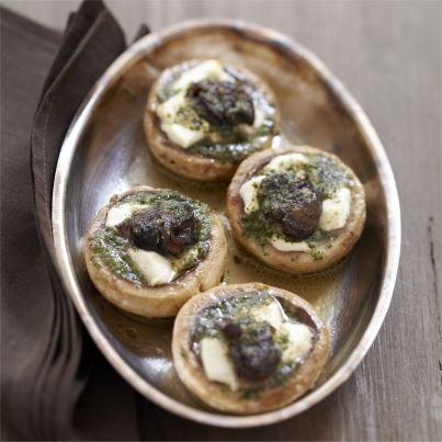 Champignons farcis au Mâconnais et aux escargots de Bourgogne