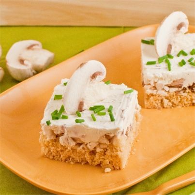 Cheesecakes aux champignons et au fromage frais