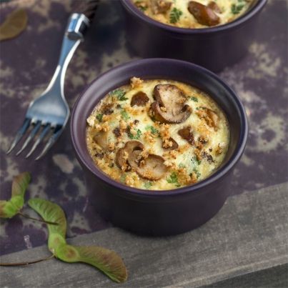 Clafoutis de cèpes et cerfeuil
