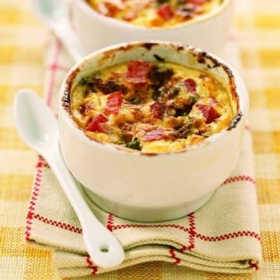 Clafoutis au Sainte-Maure et au Jambon