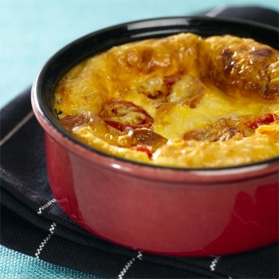 Clafoutis de tomates cerises et emmental