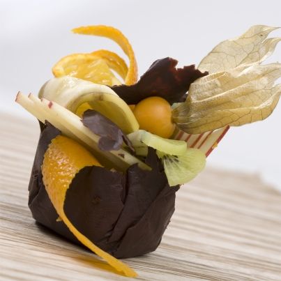 Coques de chocolat aux fruits d'hiver