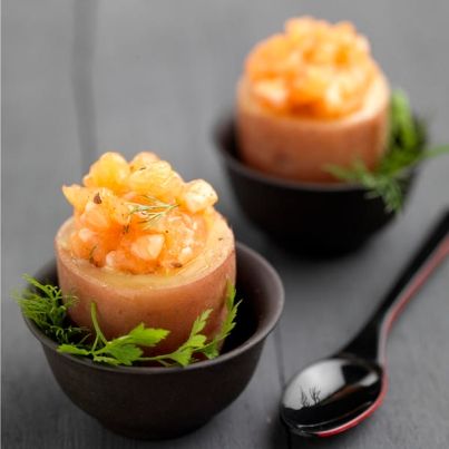 Coquetier de Chérie au tartare de saumon