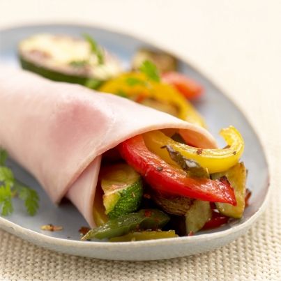 Cornet de Jambon cuit aux légumes grillés