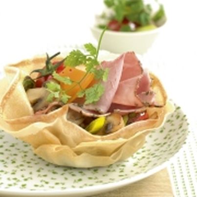 Corolle de légumes et jambon cuit aux herbes