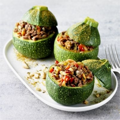 Courgettes farcies au boeuf épicé