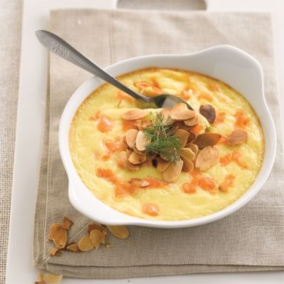 Crème brulée pommes de terre et saumon fumé