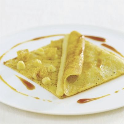 Crêpes flambées sauce caramel au beurre salé