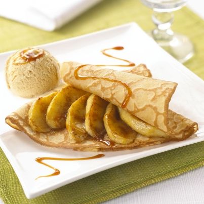 Crêpes aux pommes caramélisées
