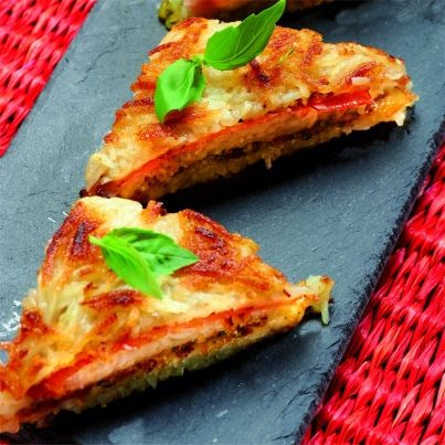 Croc-M'sieur de Blue Belle au pesto et jambon de Serrano