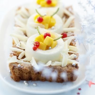 Croquant aux amandes et douceur de crème au chocolat blanc