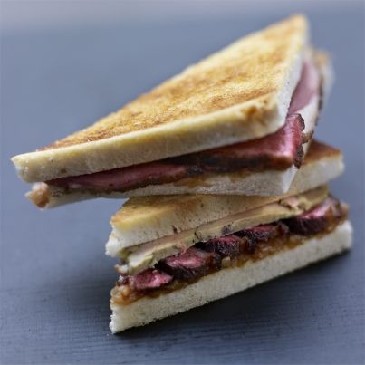 Croque de canard fermier des Landes au foie gras