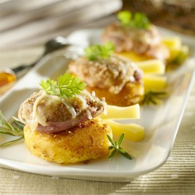 Croustillant de filet mignon sur lit de polenta