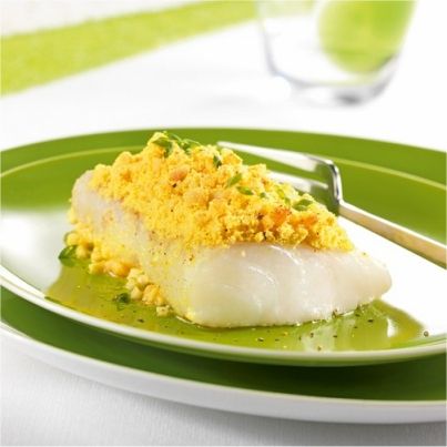 Crumble de dos de cabillaud aux amandes