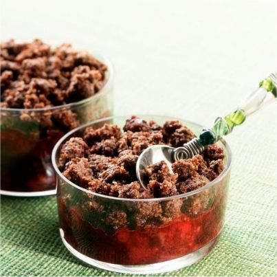 Crumble chocolat fruits rouges