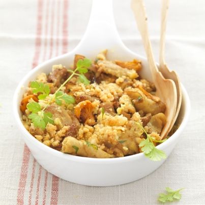 Crumble de Fraise de Veau aux épices et champignons