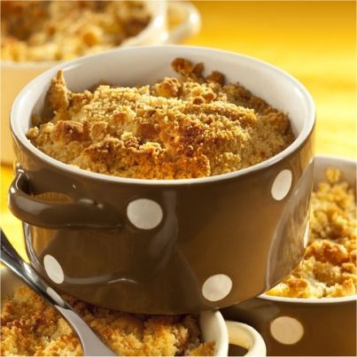 Crumble de potiron au Comté et bacon