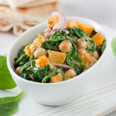 Curry d'épinards et de pois chiche