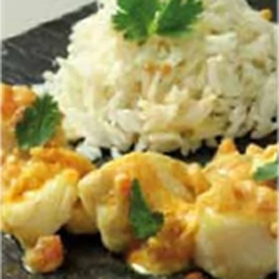Curry de poisson et riz basmati, gingembre et citronnelle