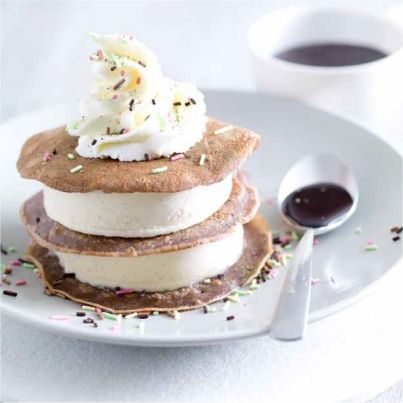 Dame Blanche en mille-feuille de Crêpes
