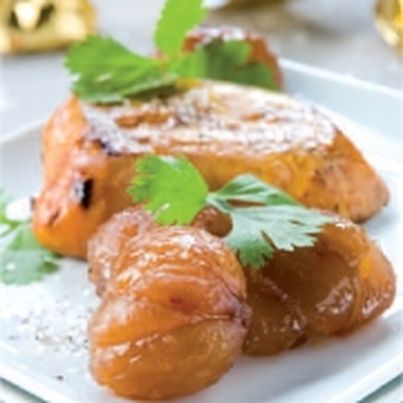 Escalope de foie gras aux marrons glacés