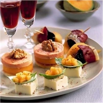 Brochettes de Melon du Quercy aux magrets de canard