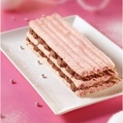 Bûche de Noël au chocolat et poudre de Biscuit Rose Fossier