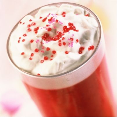 Cappucino de fruits rouges