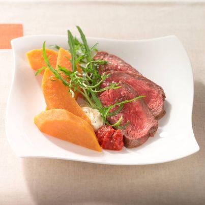 Côte de bœuf aux patates douces