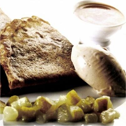 Crêpes aux châtaignes, glace aux marrons glacés