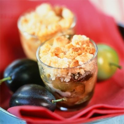 Crumble de prunes à l'anis