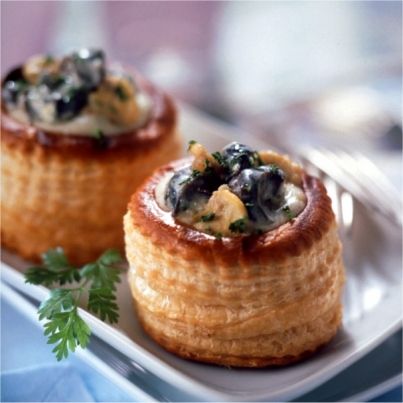Vol-au-vent d'escargots au Riesling