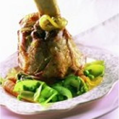 Jarret de Veau de la Pentecôte au citron et légumes de saison