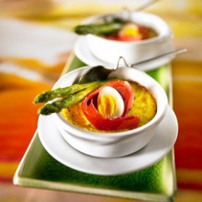 Flan d'asperges au Jambon Serrano Aoste Sélection