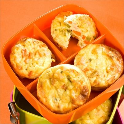 Petits flans de légumes au saumon et au Comté