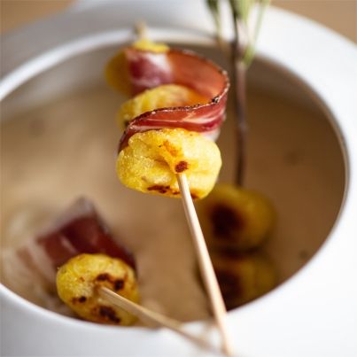 Fondue Savoyarde avec des Gnocchi à Poêler