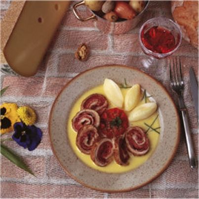 Paupiette de dindes et sa crème au Comté